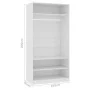 Weißer Sperrholzschrank 100x50x200 cm von vidaXL, Kleiderschränke - Ref: Foro24-800225, Preis: 175,33 €, Rabatt: %