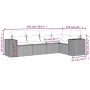Gartensofa-Set mit Kissen, 5-teilig, beiges synthetisches Rattan von , Modulare Sofas für den Außenbereich - Ref: Foro24-3222...