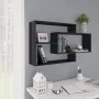 Wandregale aus schwarzem Sperrholz, 104 x 20 x 58,5 cm von vidaXL, Regale und Regale - Ref: Foro24-800325, Preis: 37,00 €, Ra...