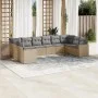 Garden sofa set with beige cushions 10 pieces synthetic rattan by , Modular outdoor sofas - Ref: Foro24-3251806, Price: 650,4...