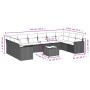 Set de sofás de jardín 11 pzas y cojines ratán sintético negro de , Sofás modulares de exterior - Ref: Foro24-3251812, Precio...