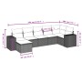 7-teiliges Gartensofa-Set mit grauen PE-Rattan-Kissen von , Gartensets - Ref: Foro24-3222879, Preis: 430,87 €, Rabatt: %
