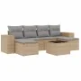7-teiliges Gartensofa-Set und beige synthetische Rattankissen von , Gartensets - Ref: Foro24-3222928, Preis: 410,32 €, Rabatt: %