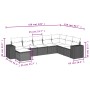 8-piece garden sofa set and black synthetic rattan cushions by , Garden sets - Ref: Foro24-3222954, Price: 533,10 €, Discount: %