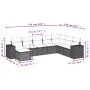 8-piece garden sofa set and black synthetic rattan cushions by , Garden sets - Ref: Foro24-3222954, Price: 555,29 €, Discount: %