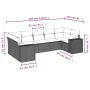 7-teiliges Gartensofa-Set mit grauen PE-Rattan-Kissen von , Gartensets - Ref: Foro24-3222989, Preis: 470,98 €, Rabatt: %