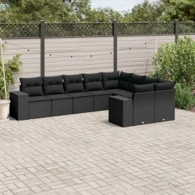 8-teiliges Gartensofa-Set und schwarze synthetische Rattankissen von , Gartensets - Ref: Foro24-3223034, Preis: 628,33 €, Rab...
