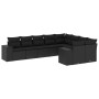 8-teiliges Gartensofa-Set und schwarze synthetische Rattankissen von , Gartensets - Ref: Foro24-3223034, Preis: 605,71 €, Rab...