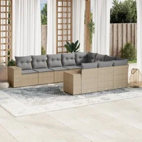 Gartensofa-Set mit beigen Kissen, 10-teilig, synthetisches Rattan von , Gartensets - Ref: Foro24-3223088, Preis: 643,99 €, Ra...