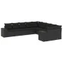 Garden sofa set 10 pieces with black synthetic rattan cushions by , Garden sets - Ref: Foro24-3223104, Price: 710,65 €, Disco...