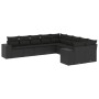 Gartensofa-Set 10-teilig mit schwarzen synthetischen Rattankissen von , Gartensets - Ref: Foro24-3223104, Preis: 679,52 €, Ra...