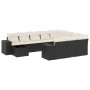 11-teiliges Gartensofa-Set und schwarze synthetische Rattankissen von , Gartensets - Ref: Foro24-3223125, Preis: 606,97 €, Ra...