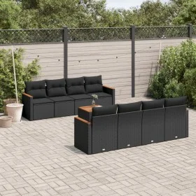 8-piece garden sofa set and black synthetic rattan cushions by , Garden sets - Ref: Foro24-3258219, Price: 580,92 €, Discount: %