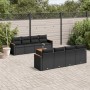 8-teiliges Gartensofa-Set und schwarze synthetische Rattankissen von , Gartensets - Ref: Foro24-3258219, Preis: 601,72 €, Rab...