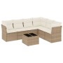 7-piece garden sofa set and beige synthetic rattan cushions by , Garden sets - Ref: Foro24-3249527, Price: 461,52 €, Discount: %