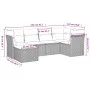 6-piece garden sofa set and black synthetic rattan cushions by , Garden sets - Ref: Foro24-3249785, Price: 367,60 €, Discount: %