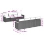 8-teiliges Gartensofa-Set und schwarze synthetische Rattankissen von , Gartensets - Ref: Foro24-3258219, Preis: 601,72 €, Rab...
