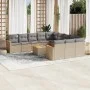 12-piece garden sofa set and brown synthetic rattan cushions by , Garden sets - Ref: Foro24-3258839, Price: 783,49 €, Discoun...