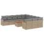 12-piece garden sofa set and brown synthetic rattan cushions by , Garden sets - Ref: Foro24-3258839, Price: 783,49 €, Discoun...