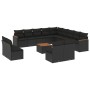 14-teiliges Gartensofa-Set mit schwarzen synthetischen Rattankissen von , Gartensets - Ref: Foro24-3258891, Preis: 858,76 €, ...
