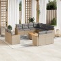 Set de sofás de jardín 12 pzas y cojines ratán sintético marrón de , Conjuntos de jardín - Ref: Foro24-3258909, Precio: 871,4...