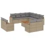 12-piece garden sofa set and brown synthetic rattan cushions by , Garden sets - Ref: Foro24-3258909, Price: 858,85 €, Discoun...