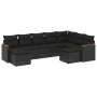 8-piece garden sofa set and black synthetic rattan cushions by , Garden sets - Ref: Foro24-3258940, Price: 589,52 €, Discount: %