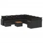 Garden sofa set 12 pieces with black synthetic rattan cushions by , Garden sets - Ref: Foro24-3258975, Price: 708,15 €, Disco...