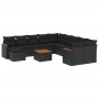 Gartensofa-Set 12-teilig mit schwarzen synthetischen Rattankissen von , Gartensets - Ref: Foro24-3258975, Preis: 787,19 €, Ra...