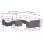 Garden sofa set 12 pieces with black synthetic rattan cushions by , Garden sets - Ref: Foro24-3258975, Price: 708,15 €, Disco...