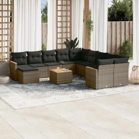 12-piece garden sofa set with gray synthetic rattan cushions by , Garden sets - Ref: Foro24-3258980, Price: 736,56 €, Discoun...