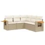 Garden sofa set with cushions 5 pieces beige synthetic rattan by , Garden sets - Ref: Foro24-3259202, Price: 385,64 €, Discou...