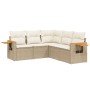 Gartensofa-Set mit Kissen, 5-teilig, beiges synthetisches Rattan von , Gartensets - Ref: Foro24-3259202, Preis: 400,16 €, Rab...
