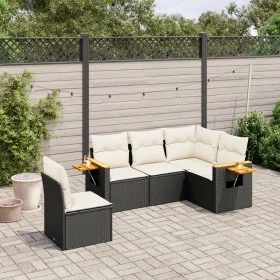 5-piece garden furniture set and black synthetic rattan cushions by , Garden sets - Ref: Foro24-3259214, Price: 334,59 €, Dis...
