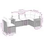 5-piece garden furniture set and black synthetic rattan cushions by , Garden sets - Ref: Foro24-3259214, Price: 334,59 €, Dis...
