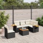 6-piece garden sofa set and black synthetic rattan cushions by , Garden sets - Ref: Foro24-3259221, Price: 375,83 €, Discount: %