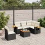 6-piece garden sofa set and black synthetic rattan cushions by , Garden sets - Ref: Foro24-3259221, Price: 369,27 €, Discount: %