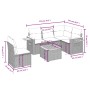 6-piece garden sofa set and black synthetic rattan cushions by , Garden sets - Ref: Foro24-3259221, Price: 375,83 €, Discount: %