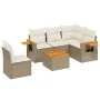 Garden sofa set with cushions 6 pieces beige synthetic rattan by , Garden sets - Ref: Foro24-3259223, Price: 425,53 €, Discou...