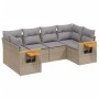 Garden sofa set with cushions 6 pieces beige synthetic rattan by , Garden sets - Ref: Foro24-3259504, Price: 467,30 €, Discou...