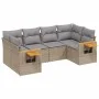 Gartensofa-Set mit Kissen, 6-teilig, beiges synthetisches Rattan von , Gartensets - Ref: Foro24-3259504, Preis: 438,76 €, Rab...