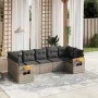 7-piece garden sofa set with gray PE rattan cushions by , Garden sets - Ref: Foro24-3259512, Price: 462,39 €, Discount: %