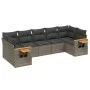 7-piece garden sofa set with gray PE rattan cushions by , Garden sets - Ref: Foro24-3259512, Price: 462,39 €, Discount: %