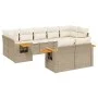 9-teiliges Gartensofa-Set mit beigen synthetischen Rattankissen von , Gartensets - Ref: Foro24-3259531, Preis: 653,44 €, Raba...