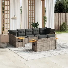 9-piece garden furniture set and gray synthetic rattan cushions by , Garden sets - Ref: Foro24-3259533, Price: 575,52 €, Disc...