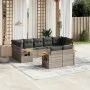 9-teiliges Gartenmöbel-Set und graue synthetische Rattankissen von , Gartensets - Ref: Foro24-3259533, Preis: 575,52 €, Rabat...