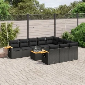 11-piece garden sofa set and black synthetic rattan cushions by , Garden sets - Ref: Foro24-3259584, Price: 682,78 €, Discoun...