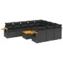 11-piece garden sofa set and black synthetic rattan cushions by , Garden sets - Ref: Foro24-3259584, Price: 682,97 €, Discoun...