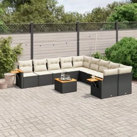 11-teiliges Gartensofa-Set und schwarze synthetische Rattankissen von , Gartensets - Ref: Foro24-3259599, Preis: 635,56 €, Ra...