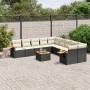 11-piece garden sofa set and black synthetic rattan cushions by , Garden sets - Ref: Foro24-3259599, Price: 635,56 €, Discoun...
